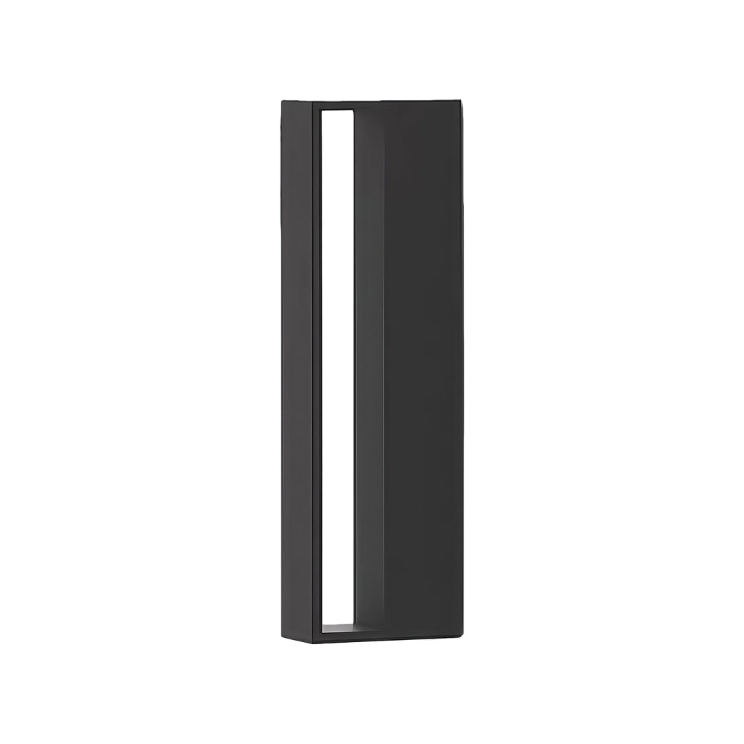 Modern Linear Outdoor Wall Sconce — Black Stainless Steel, 6W LED, IP65 Weatherproof