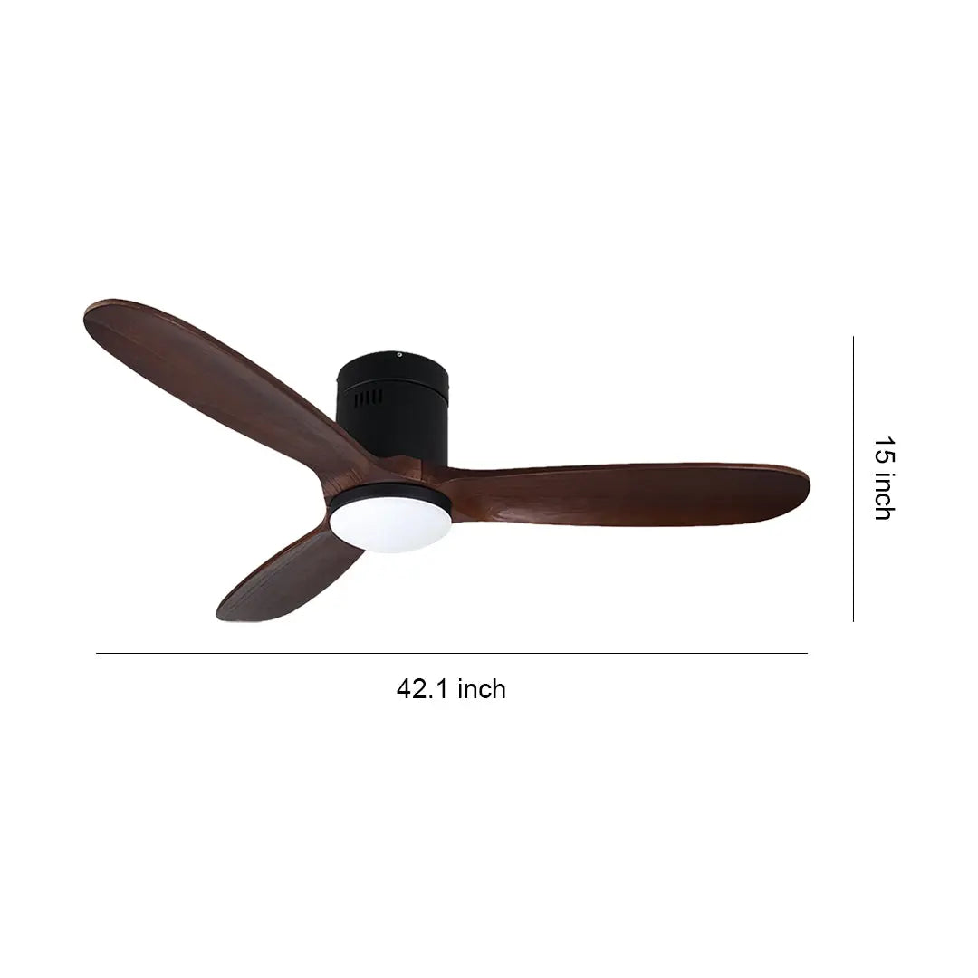 3-Blade Ceiling Fan with Light and Remote Control - Quiet DC Motor Design Luxe