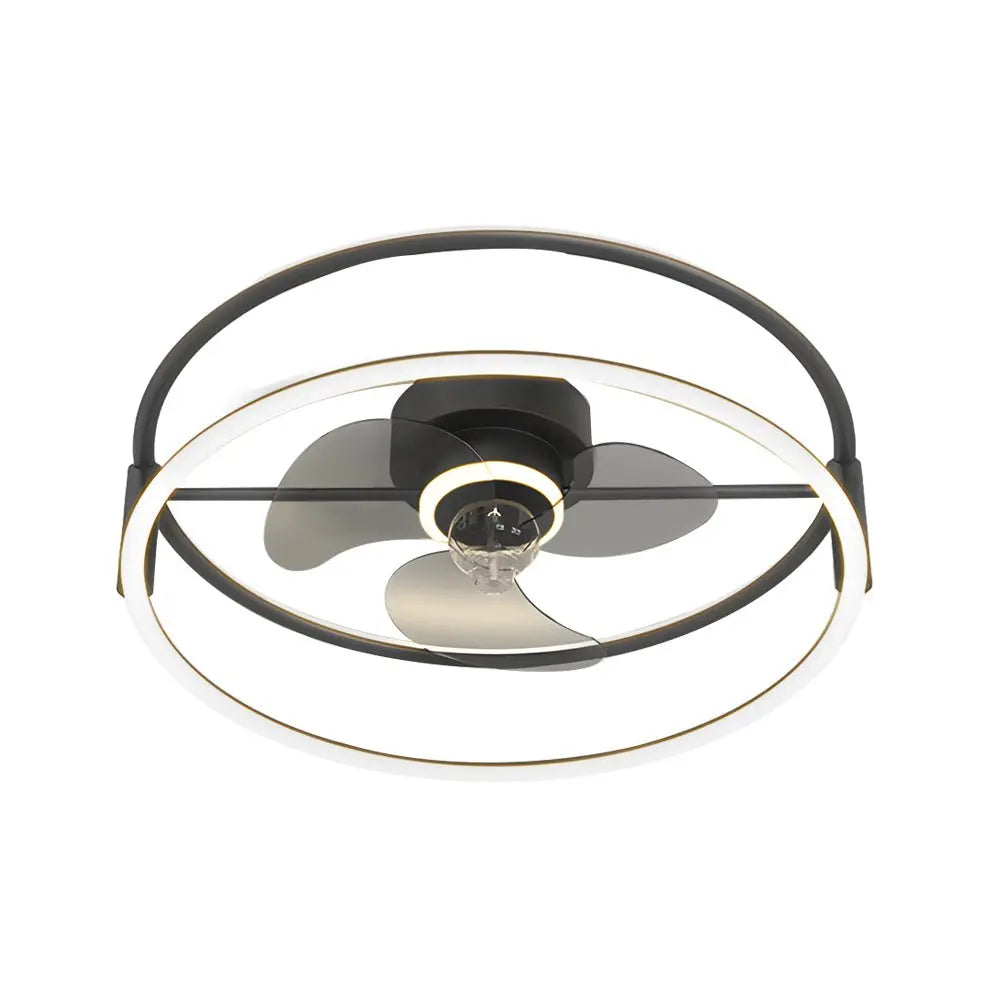 Modern Bladeless Ceiling Fan Lights with Minimalist Design and Three-Step Dimming LED Mute Function Luxe