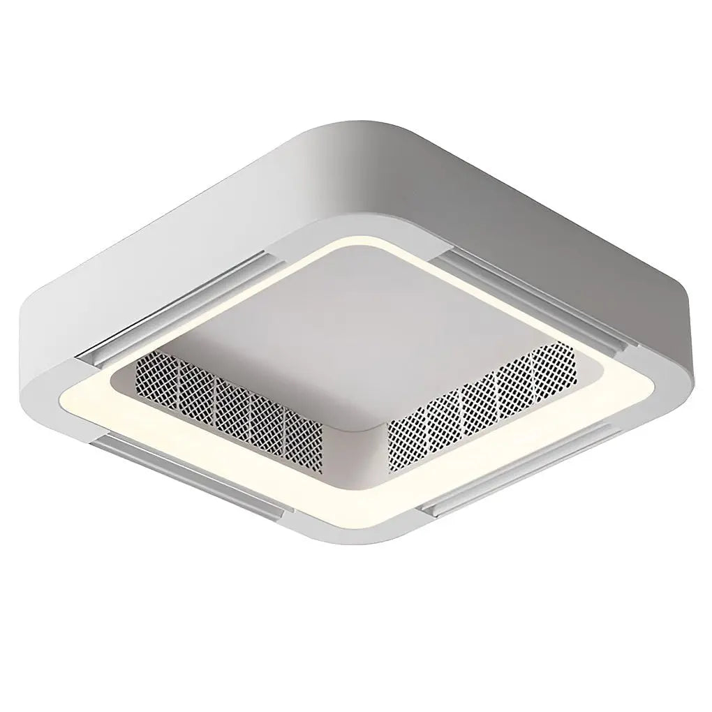 Modern Bladeless Ceiling Fan with Chandelier LED Lights and Inverter Luxe
