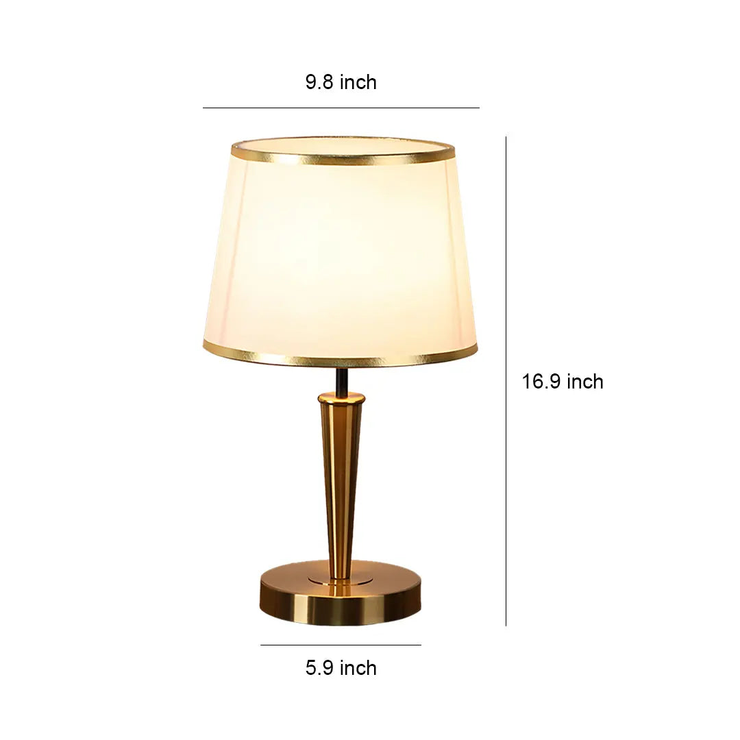Elegant Nordic Brass Table Lamp with Fabric Shade – Modern Decorative Lighting Luxe