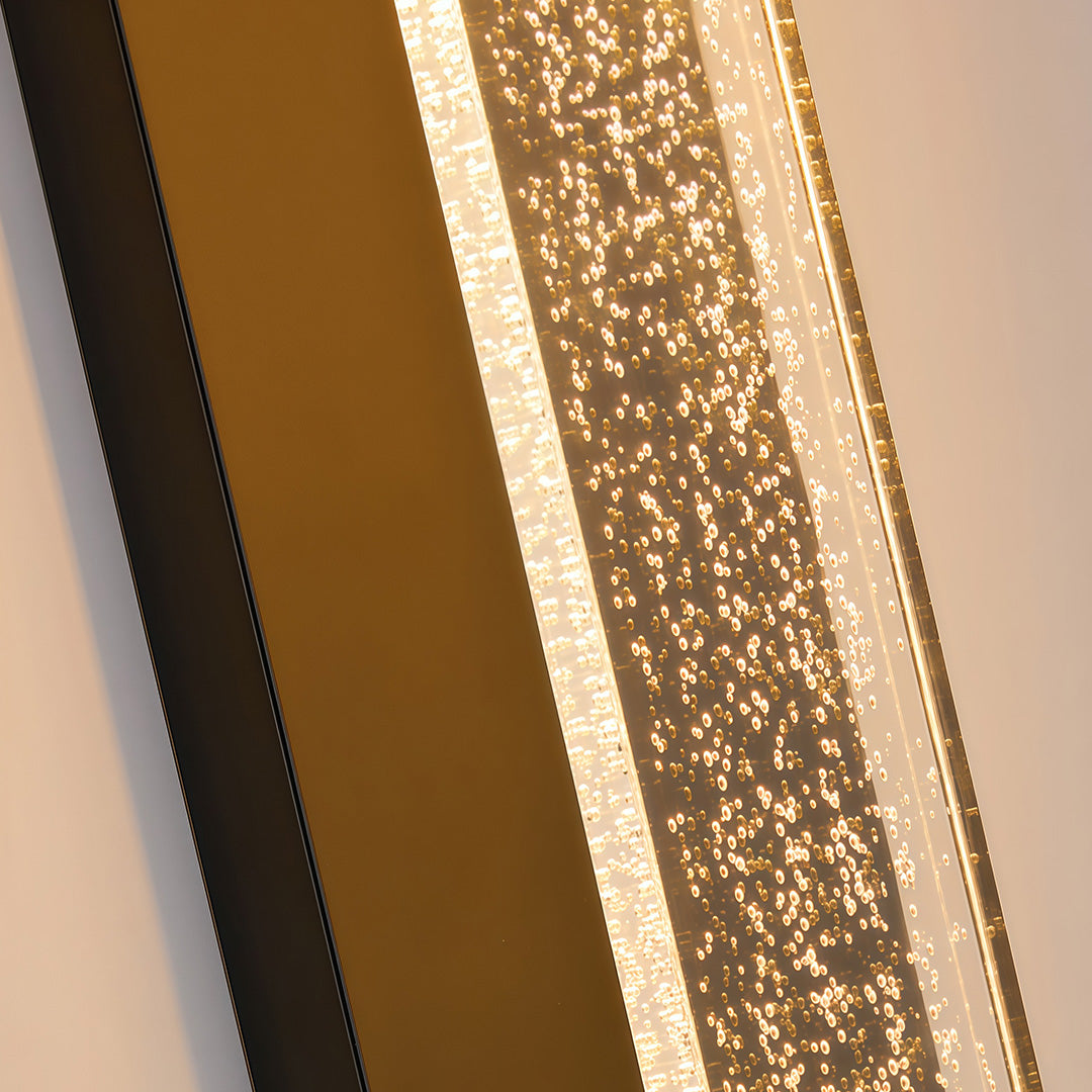 Minimalist Linear Solar Outdoor Wall Sconce — Black Stainless Steel, 5W LED, IP44, 2200mAh