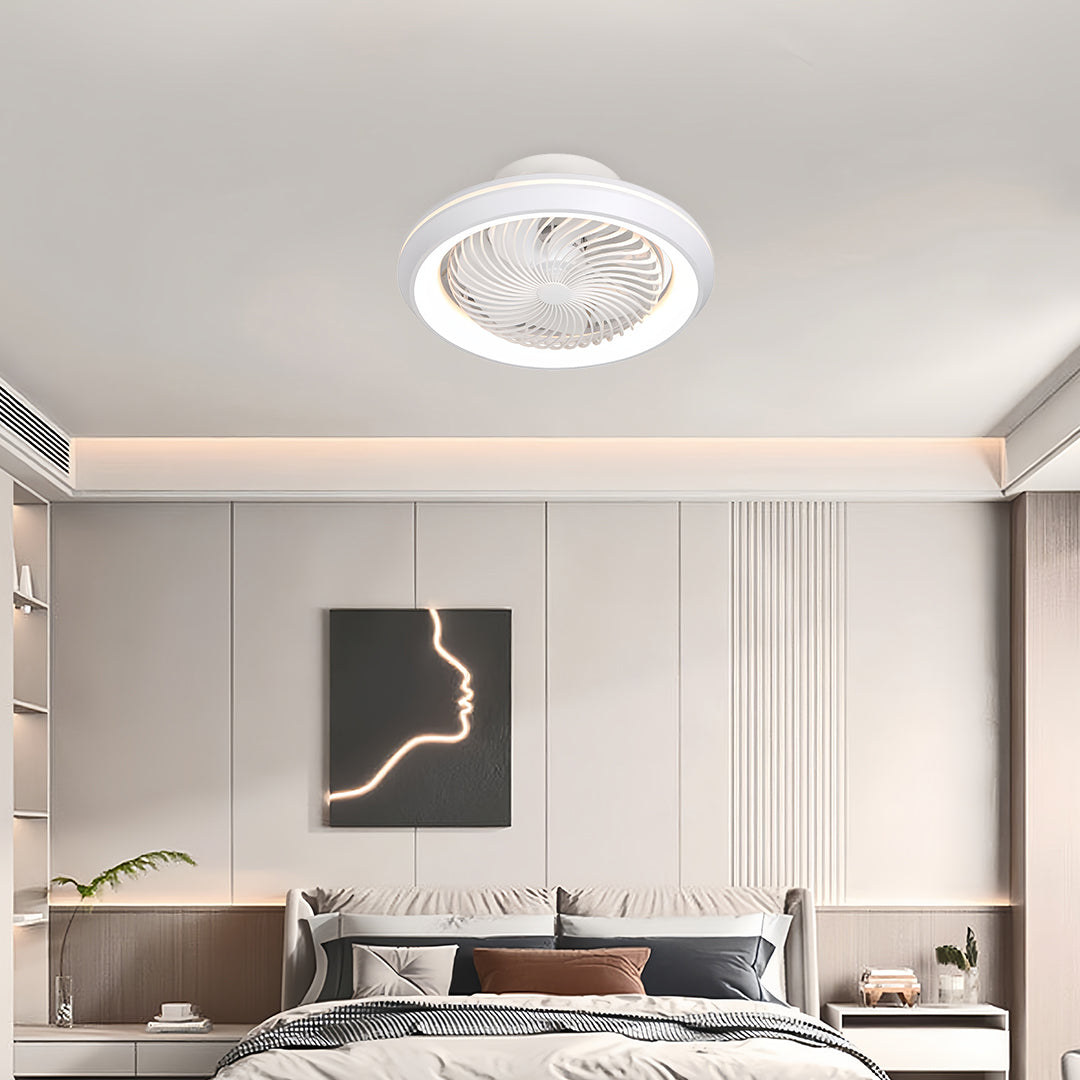 Remote-Controlled Modern Ceiling Fan with Dimmable LED Lights and 3 Color Options