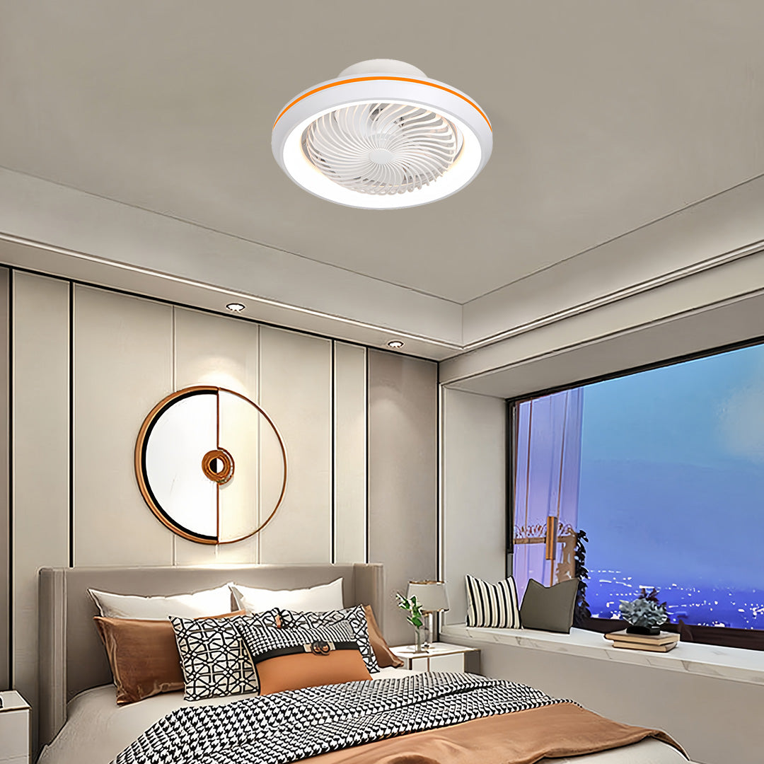 Remote-Controlled Modern Ceiling Fan with Dimmable LED Lights and 3 Color Options