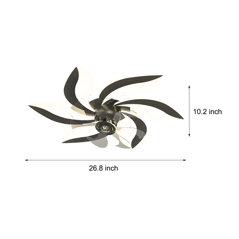 Modern Ceiling Fan with Light: 3-Step Dimming and Flower Leaf Design Luxe