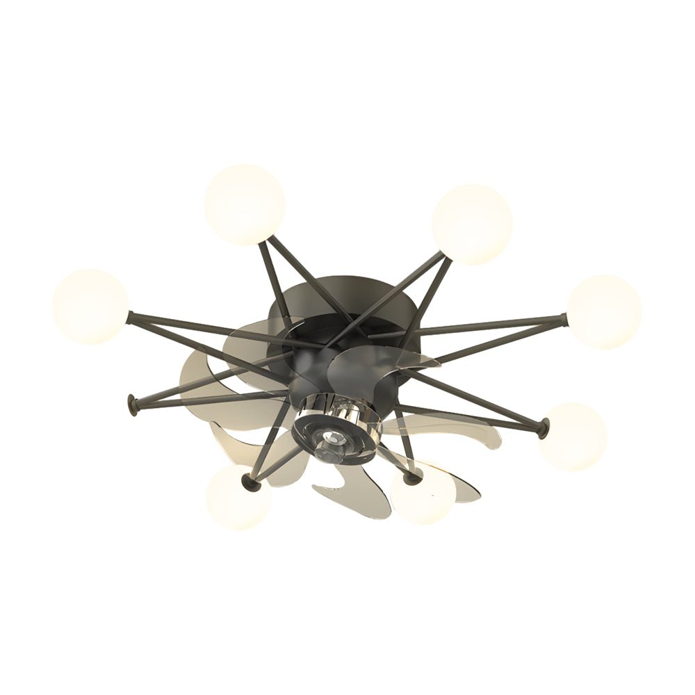 modern ceiling fans with 3 step dimming stars creative balls design