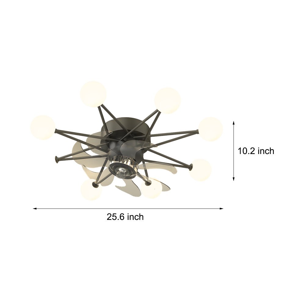 modern ceiling fans with 3 step dimming stars creative balls design