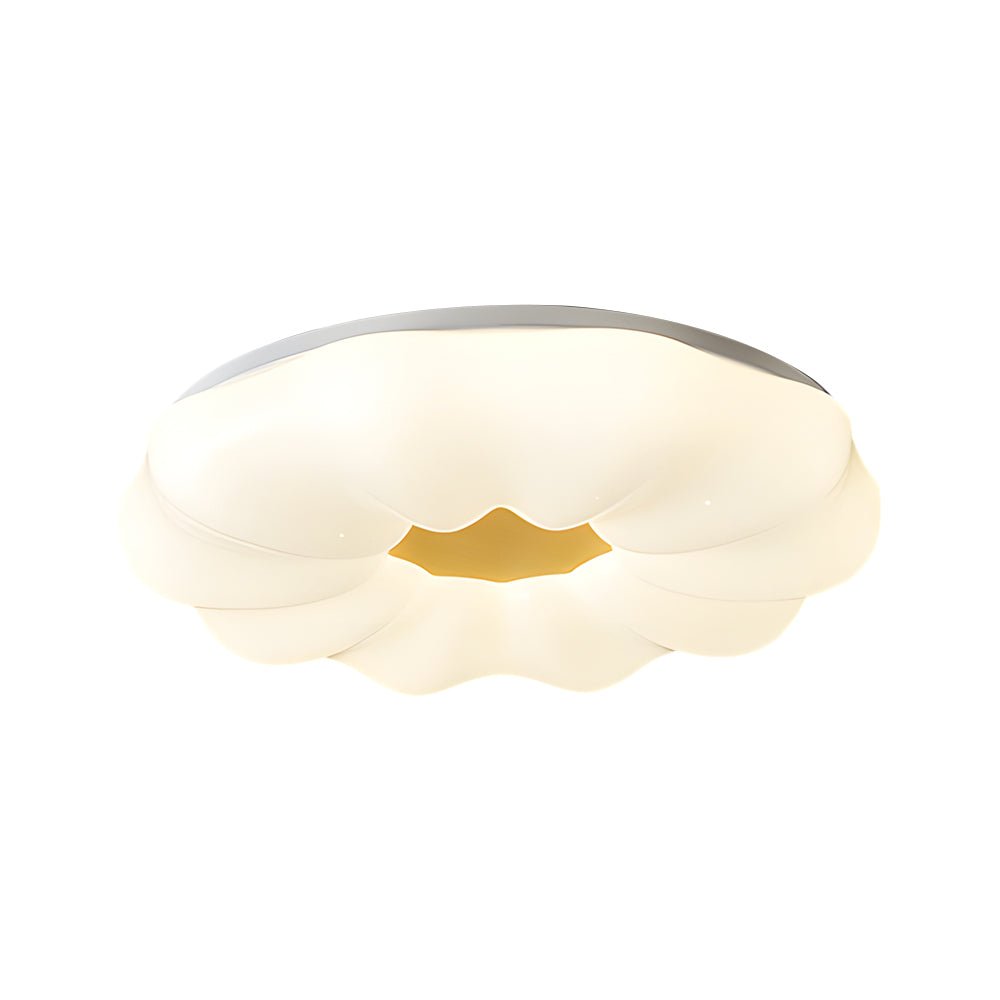 modern ceiling lamp with creative clouds and floral design acrylic iron construction with 3 step dimming