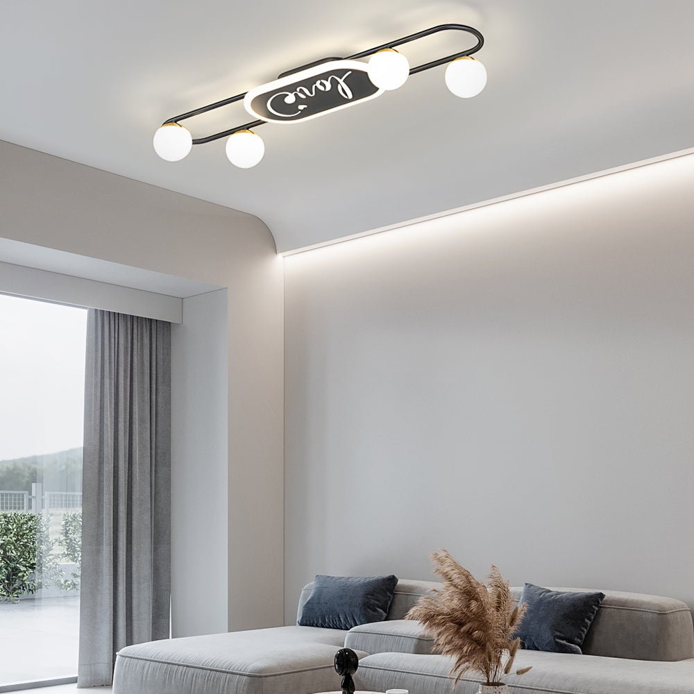 modern ceiling light fixture with 468 round acrylic balls and three step dimming