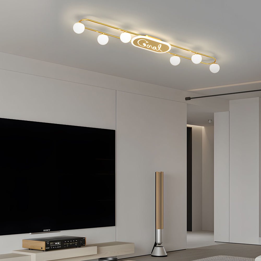 modern ceiling light fixture with 468 round acrylic balls and three step dimming