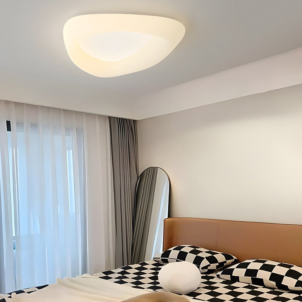 modern ceiling light fixture with creative cobblestone design and three step dimming
