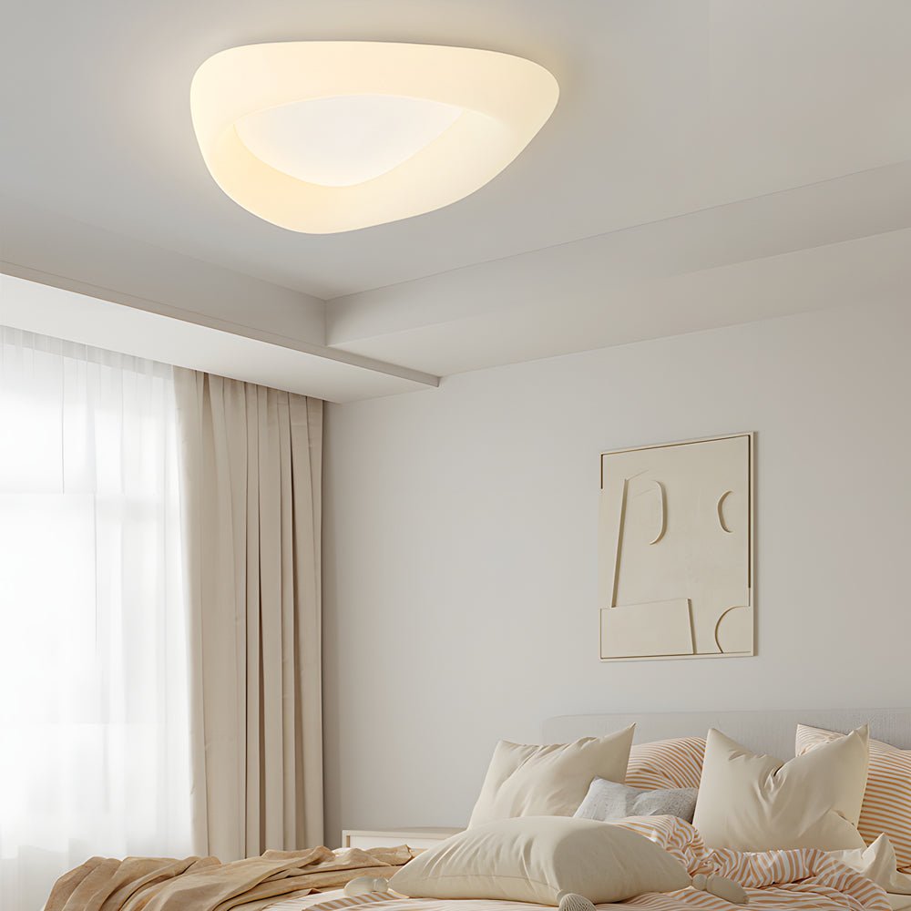modern ceiling light fixture with creative cobblestone design and three step dimming