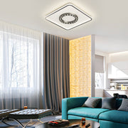modern ceiling light fixture with square and round led design anti glare and 3 step dimming