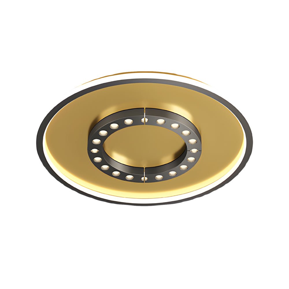 modern ceiling light fixture with square and round led design anti glare and 3 step dimming