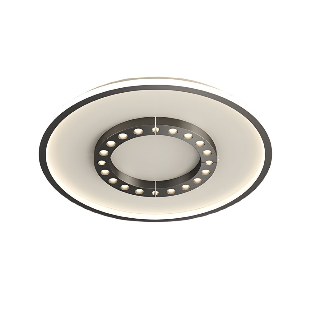 modern ceiling light fixture with square and round led design anti glare and 3 step dimming