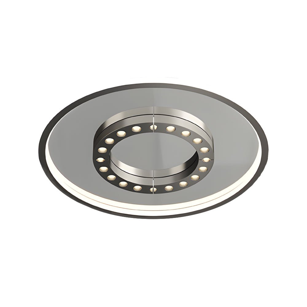 modern ceiling light fixture with square and round led design anti glare and 3 step dimming