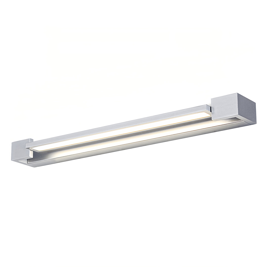 Modern Chrome Bathroom Vanity Light Bar — Aluminum & Iron, 20W LED, 360° Rotatable, 4000K Neutral
