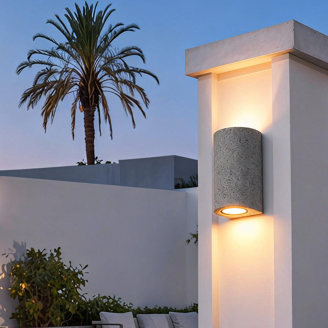 Creative Waterproof Concrete Up and Down Wall Lights for Outdoor Use