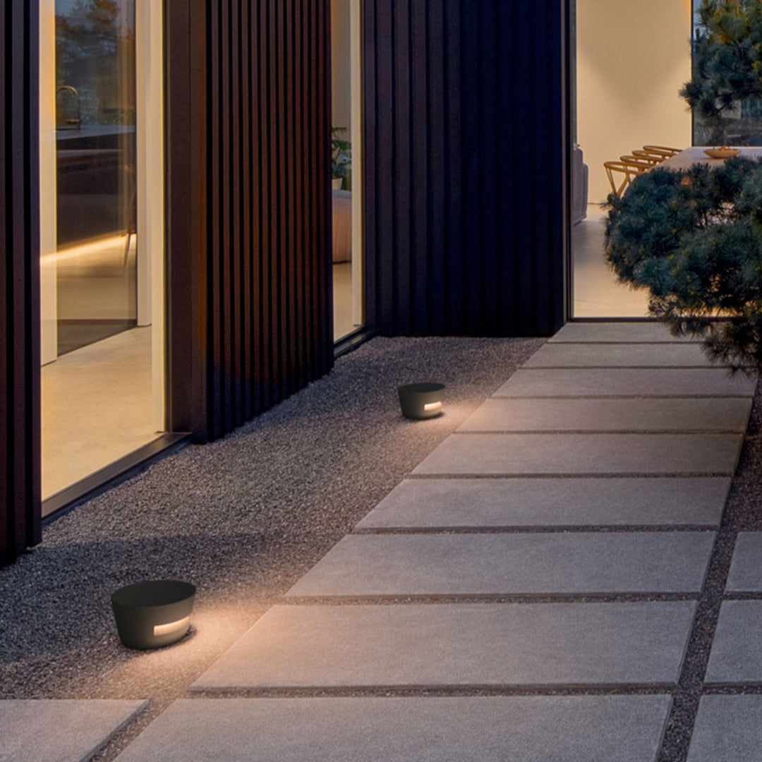 Minimalist Black Path Light — Stainless Steel, LED, 7W Hardwired or 2W Solar, IP65 Weatherproof, Dusk-to-Dawn