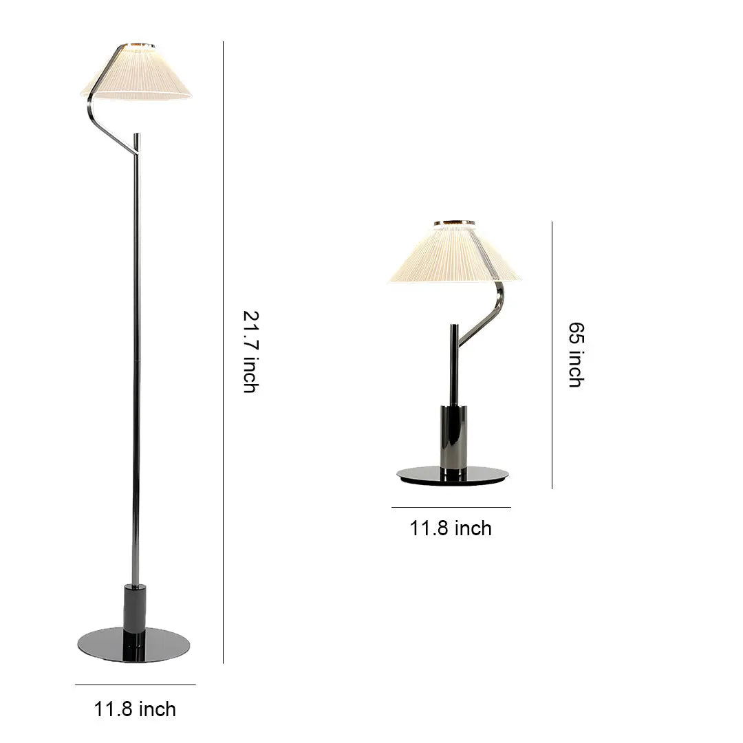Elegant Chrome Metal Floor Lamp with Acrylic Design - Luxury LED Standing Light Luxe
