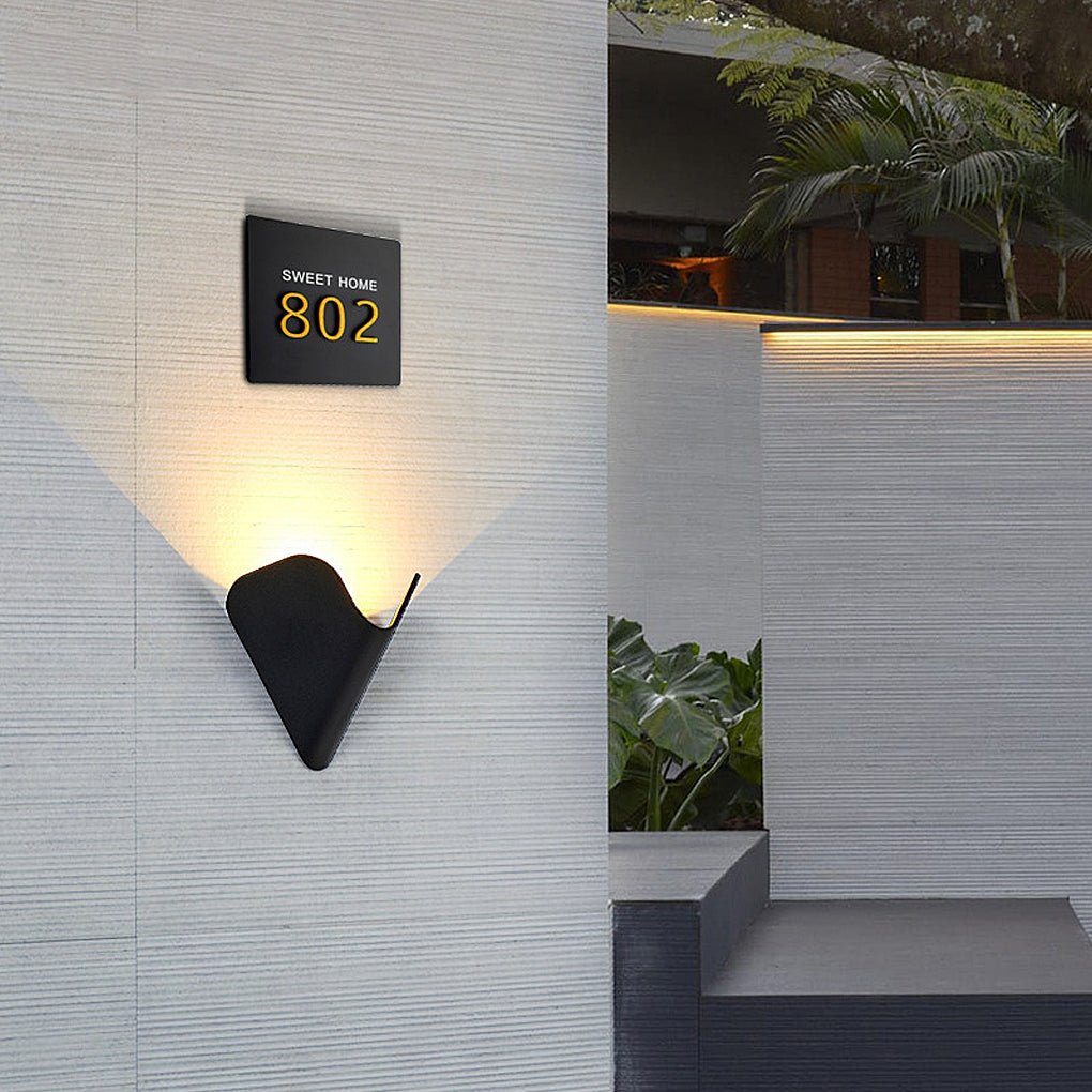 modern creative led wall sconces waterproof doorplate lamp fixture for indoor and outdoor use