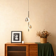 Dual-Light Crystal Pendant — Terracotta Gold Aluminum, 3-Step Dimming (3000K/4500K/6000K), 47.2" Adjustable Chain