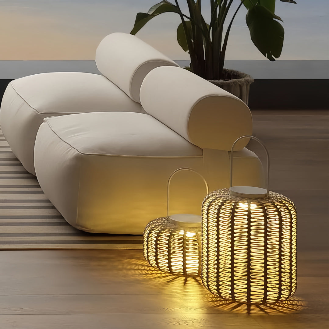 Woven Rope Outdoor Portable Lantern — Stainless Steel, LED 10W, IP54, 3 Sizes