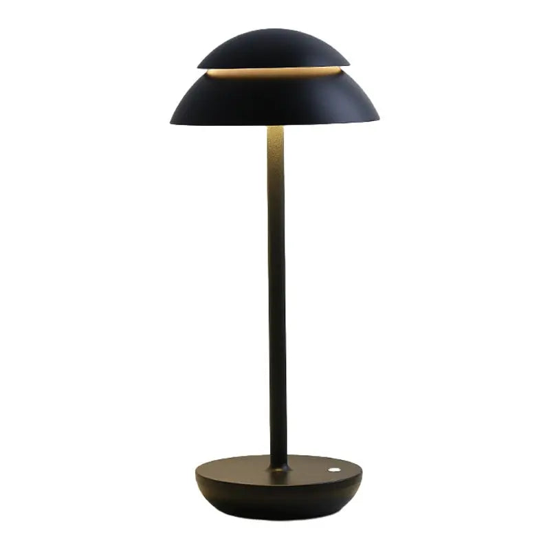 Contemporary Double Dome LED Accent Table Lamp with Touch On/Off Switch Luxe