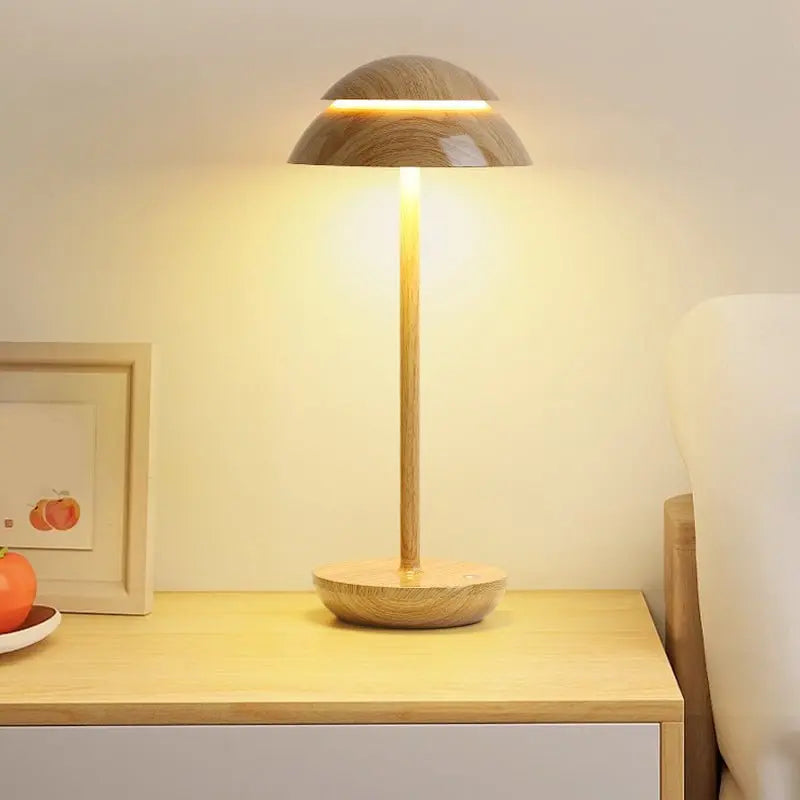 Contemporary Double Dome LED Accent Table Lamp with Touch On/Off Switch Luxe