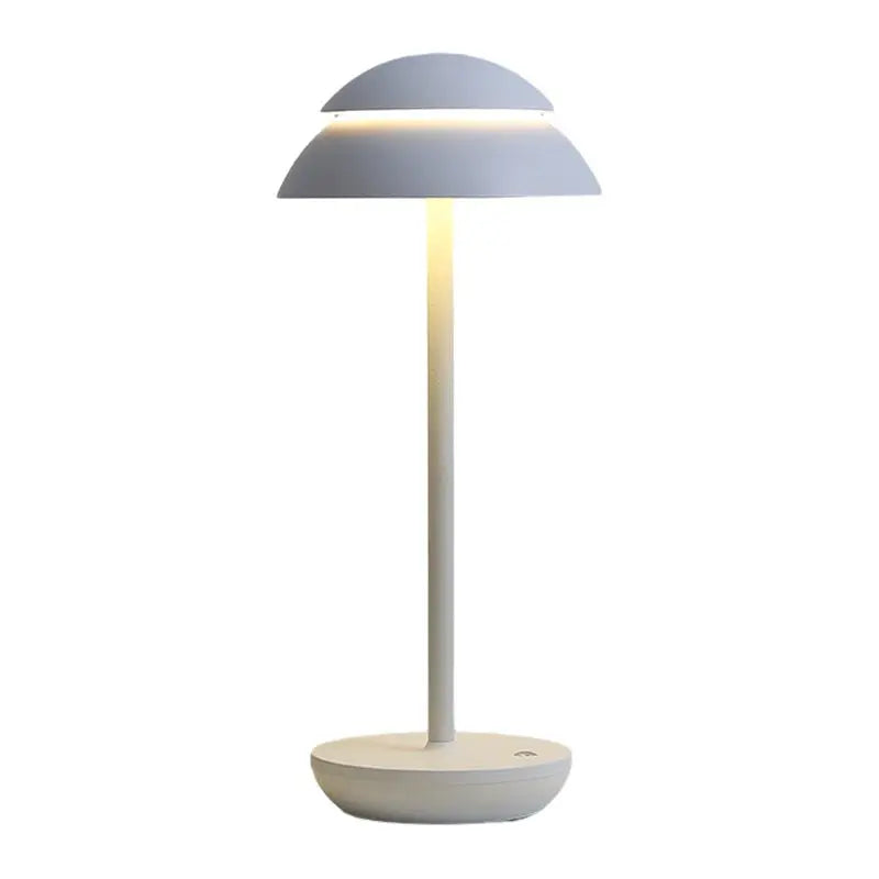 Contemporary Double Dome LED Accent Table Lamp with Touch On/Off Switch Luxe