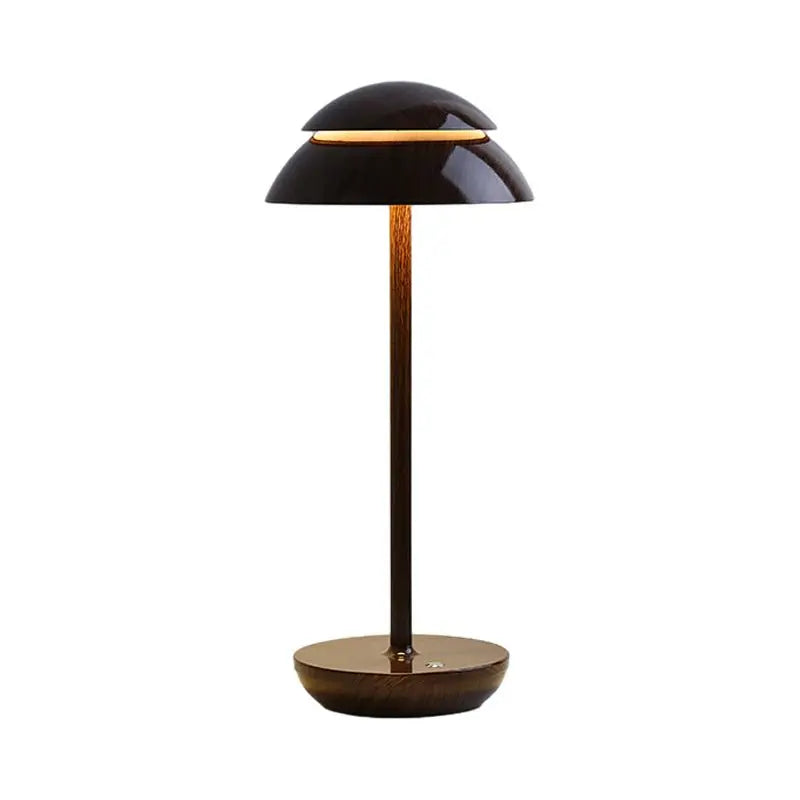 Contemporary Double Dome LED Accent Table Lamp with Touch On/Off Switch Luxe