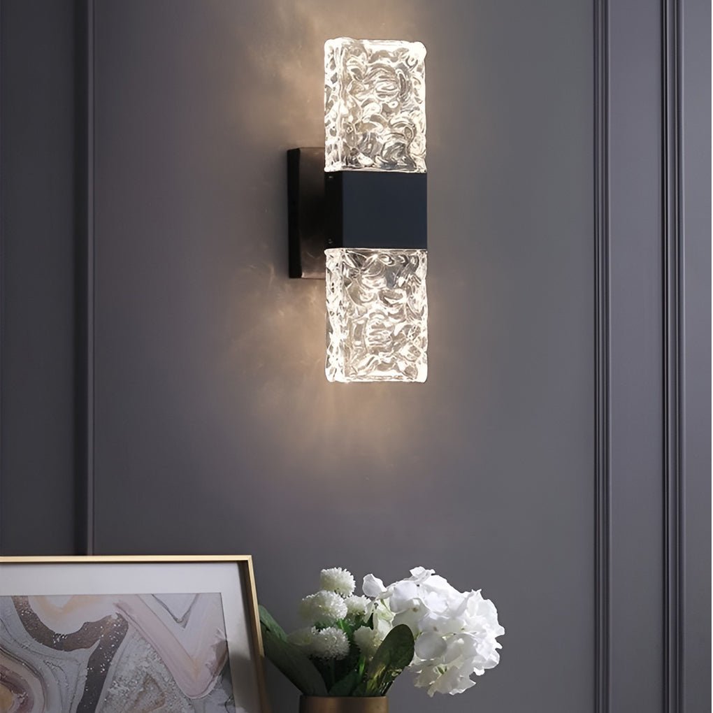 modern electroplated led wall sconces with creative crystal up and down lighting
