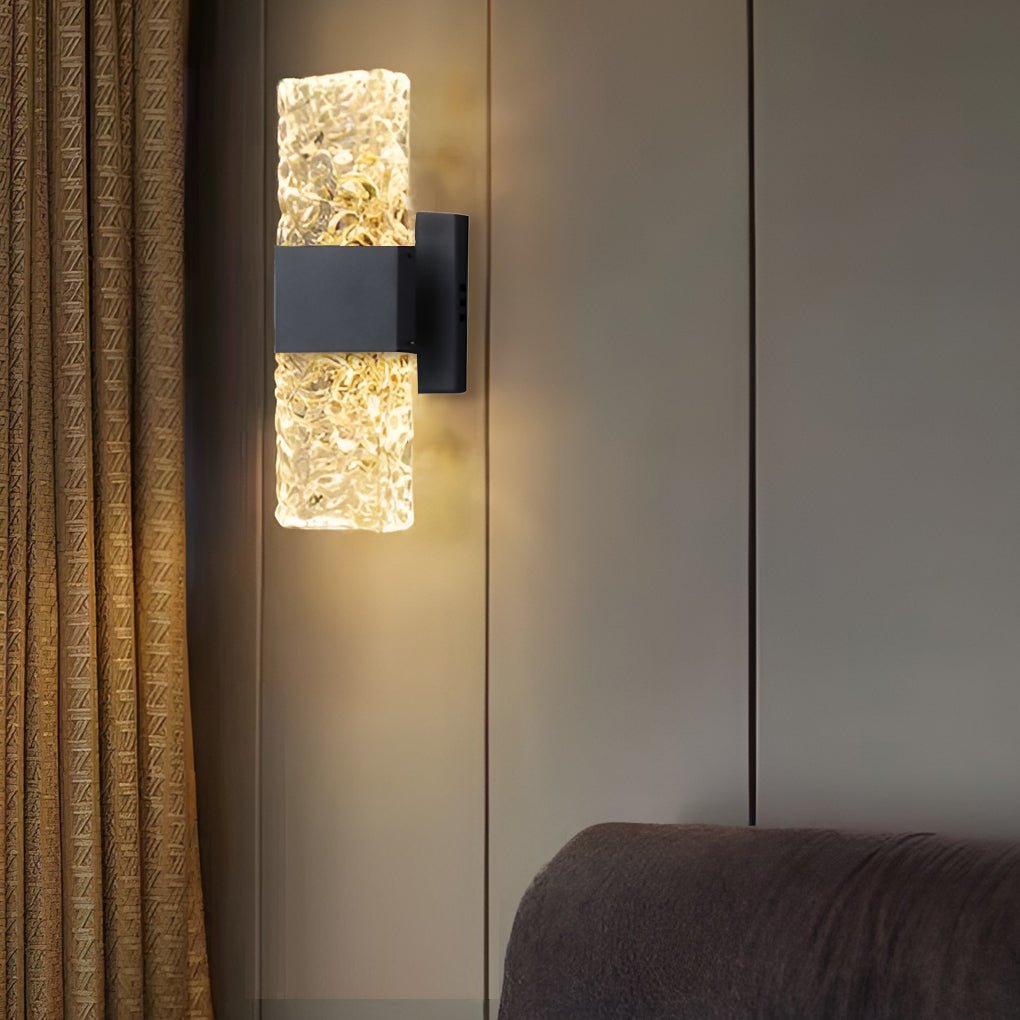 modern electroplated led wall sconces with creative crystal up and down lighting