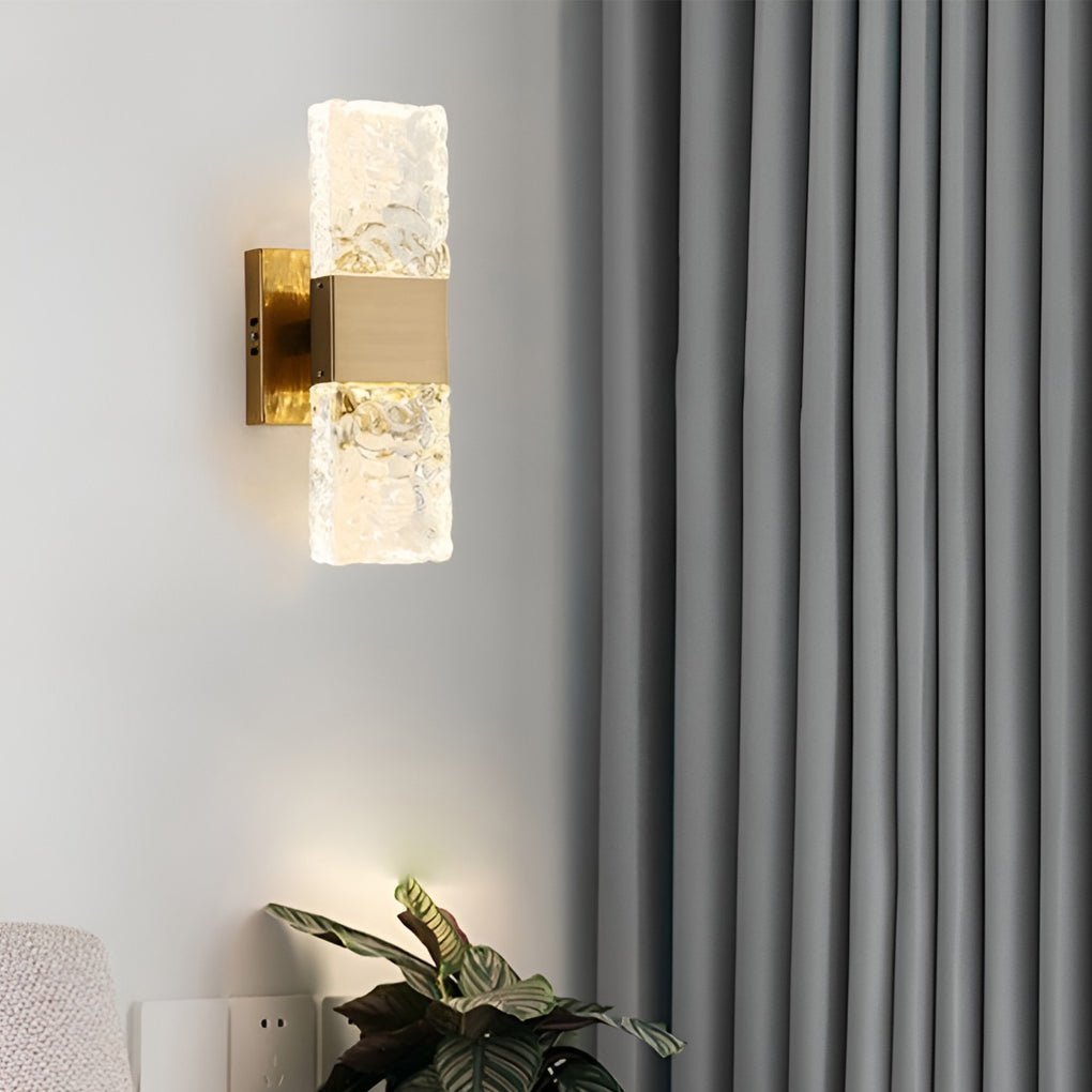 modern electroplated led wall sconces with creative crystal up and down lighting