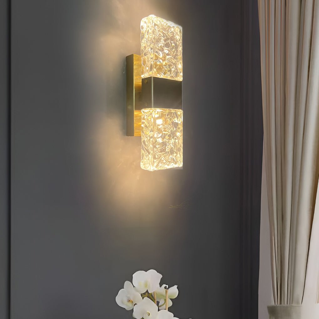 modern electroplated led wall sconces with creative crystal up and down lighting