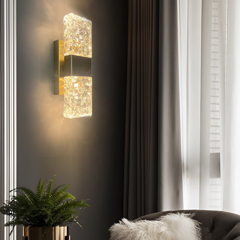 modern electroplated led wall sconces with creative crystal up and down lighting