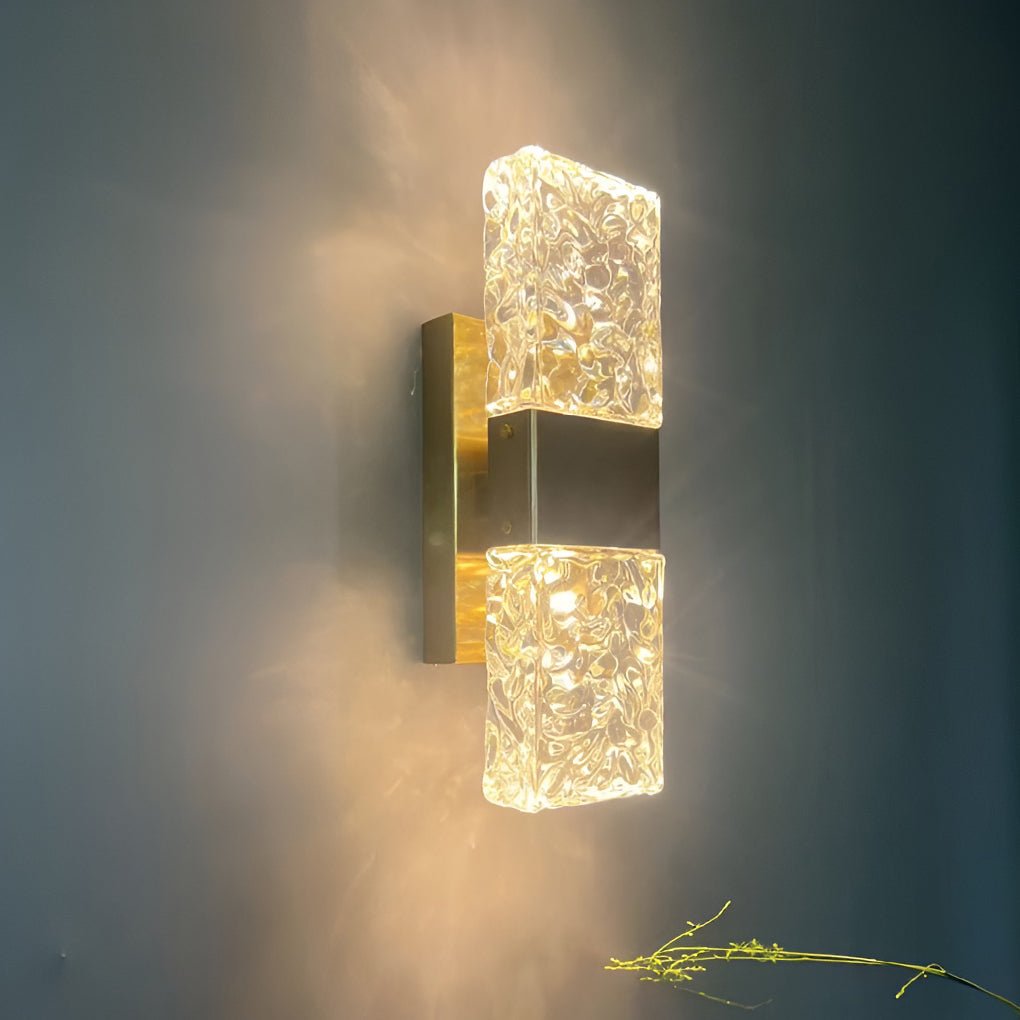 modern electroplated led wall sconces with creative crystal up and down lighting