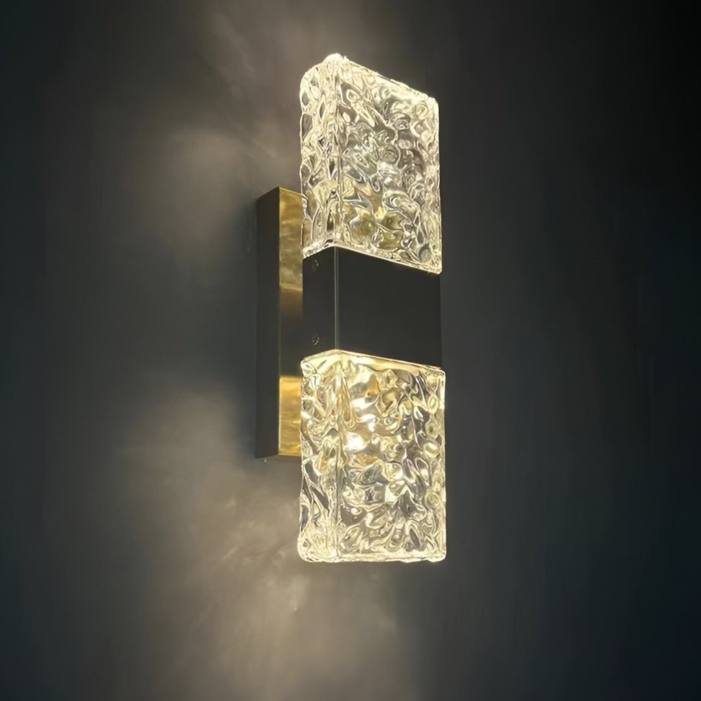 modern electroplated led wall sconces with creative crystal up and down lighting
