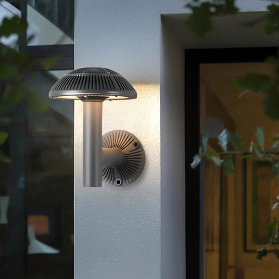 Mushroom Outdoor Wall Sconce or Lawn Light — Aluminum, 9W LED, IP65 Weatherproof, 3000K / 6000K