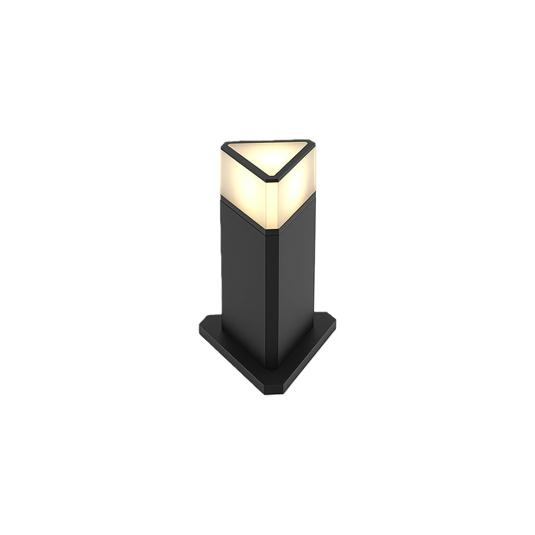 Modern Cylindrical Bollard Path Light — Black Aluminum, White Acrylic, 7W LED, IP54, 400/600/800mm