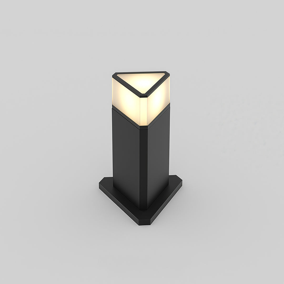 Modern Cylindrical Bollard Path Light — Black Aluminum, White Acrylic, 7W LED, IP54, 400/600/800mm