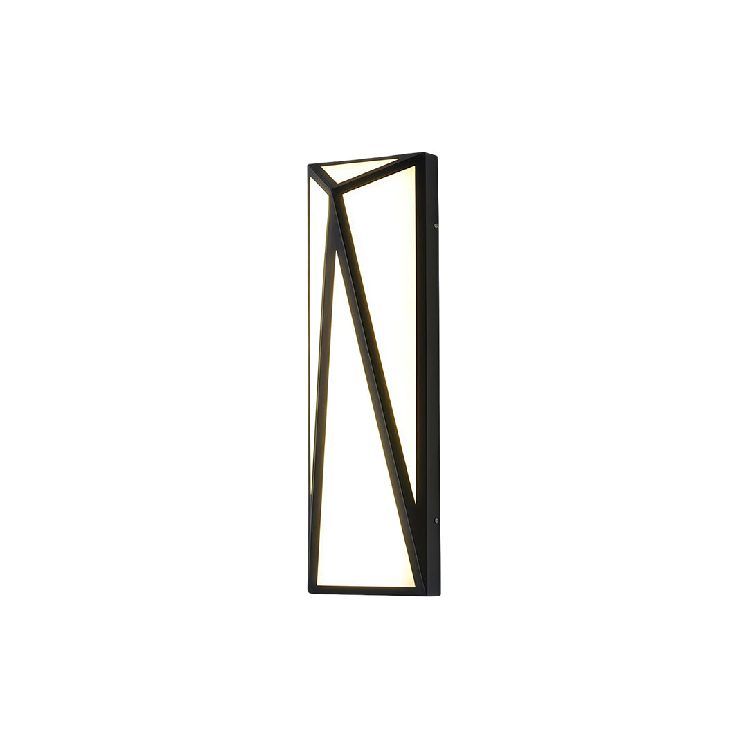 Modern Linear Outdoor Wall Sconce — Black Stainless Steel, Integrated LED, IP54, 8W–18W, 3000K
