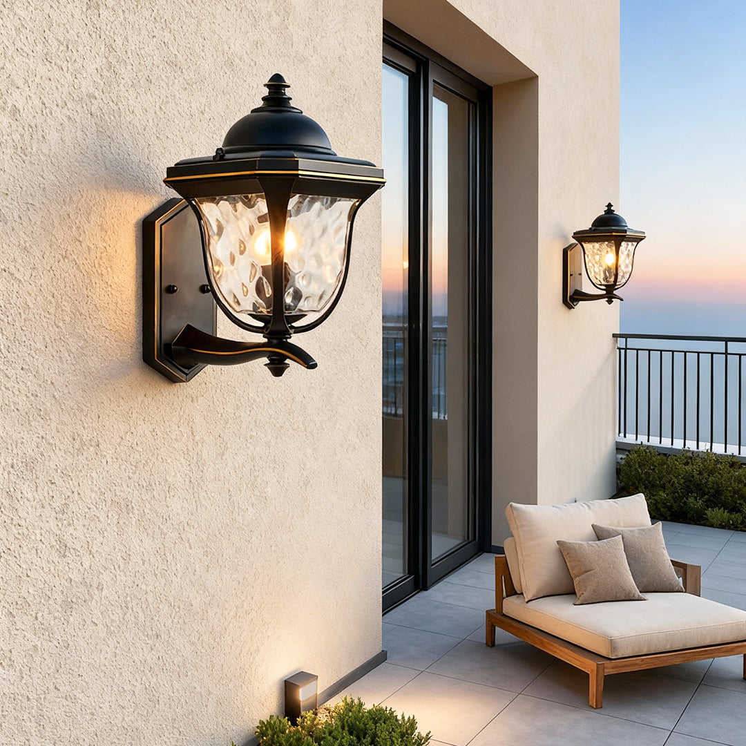 European-Style Waterproof Outdoor Wall Lights - Bright Illumination