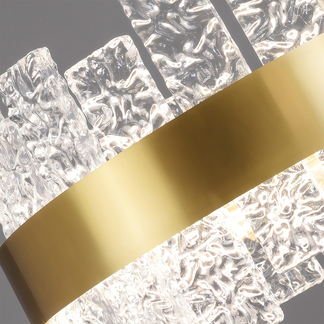 Minimalist Glass Wall Sconce — Solid Copper, 12W LED, Three-Color Temperature (3000K/4000K/6000K)