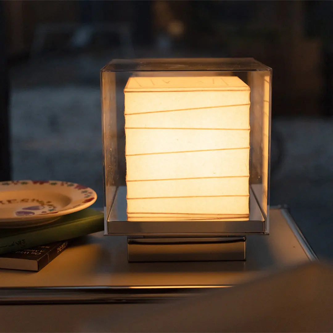 Retro Wabi-Sabi Style Japanese Paper Table Lamp - Ambient Lighting Luxe