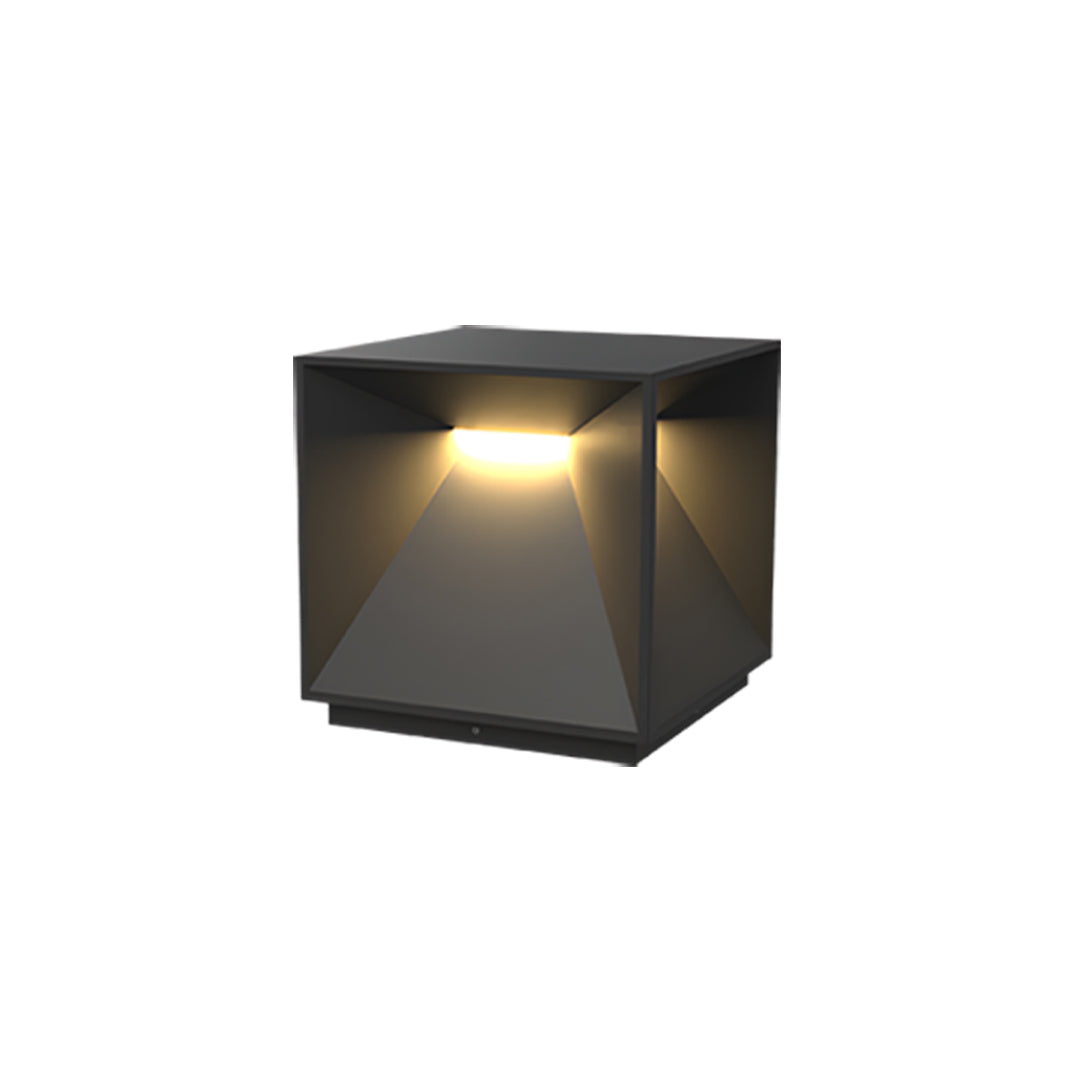 Outdoor Garden Pillar Light — Stainless Steel & Acrylic, 14W LED, Solar / Hardwired, IP65, 4 Sizes, Black or White