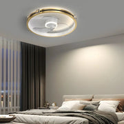Modern Gold Ceiling Fan with Lights - Creative LED Design and Three-Step Dimming Function Luxe