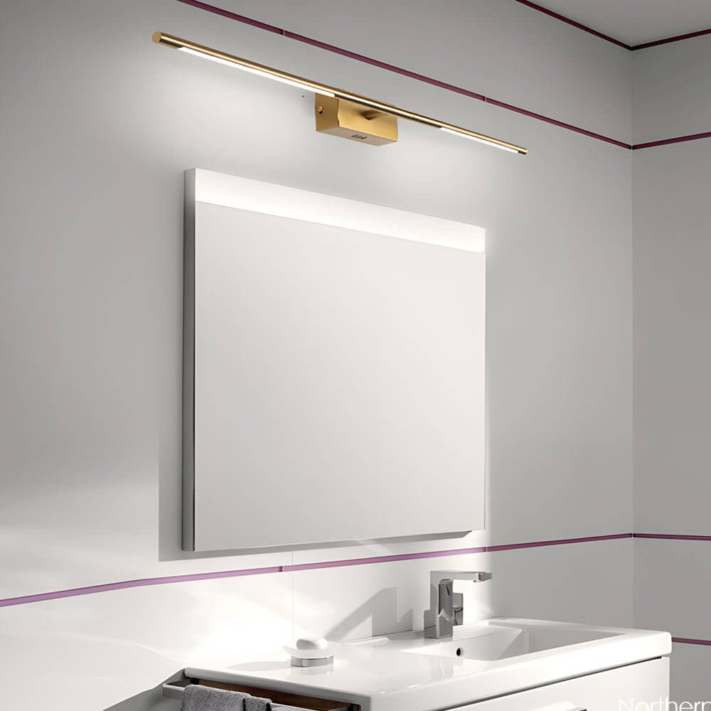 Contemporary Gold LED Bathroom Vanity Light Bar — Metal and Acrylic, Warm White / Cool White, 23.6" or 39.4"