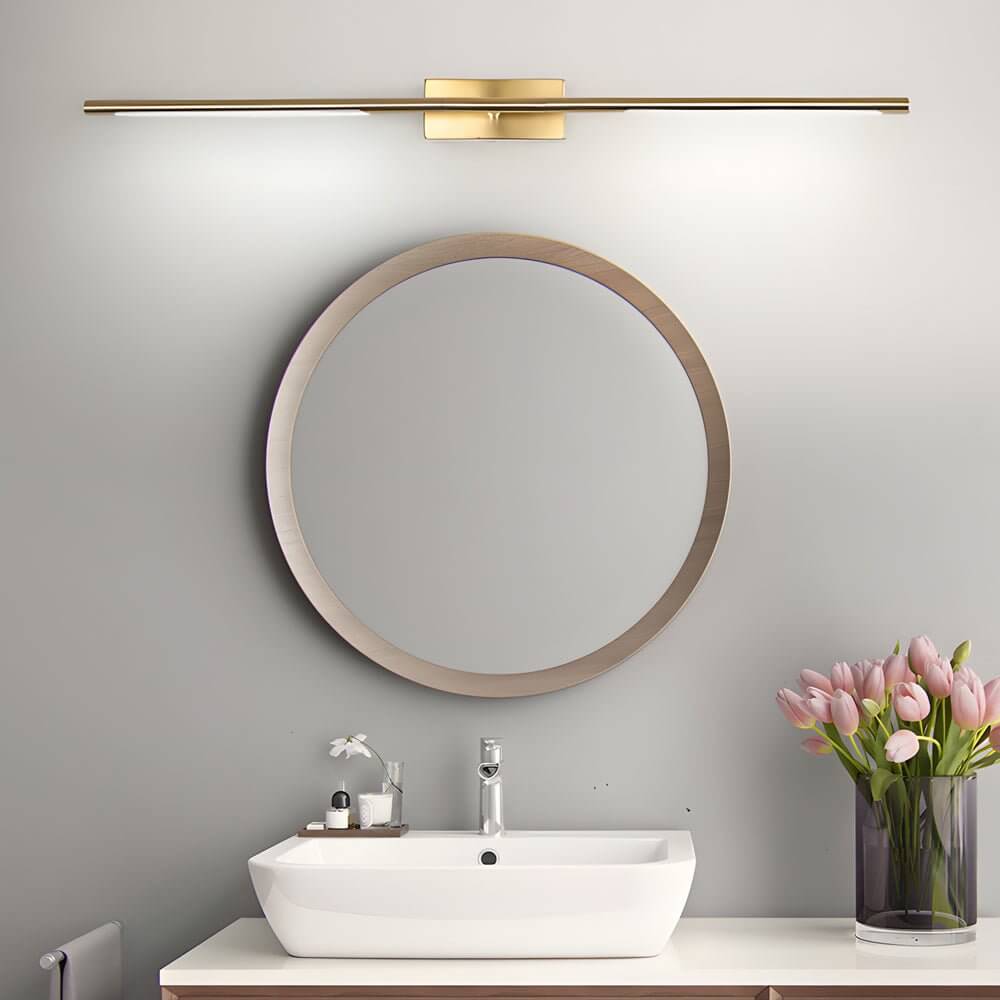 Contemporary Gold LED Bathroom Vanity Light Bar — Metal and Acrylic, Warm White / Cool White, 23.6" or 39.4"