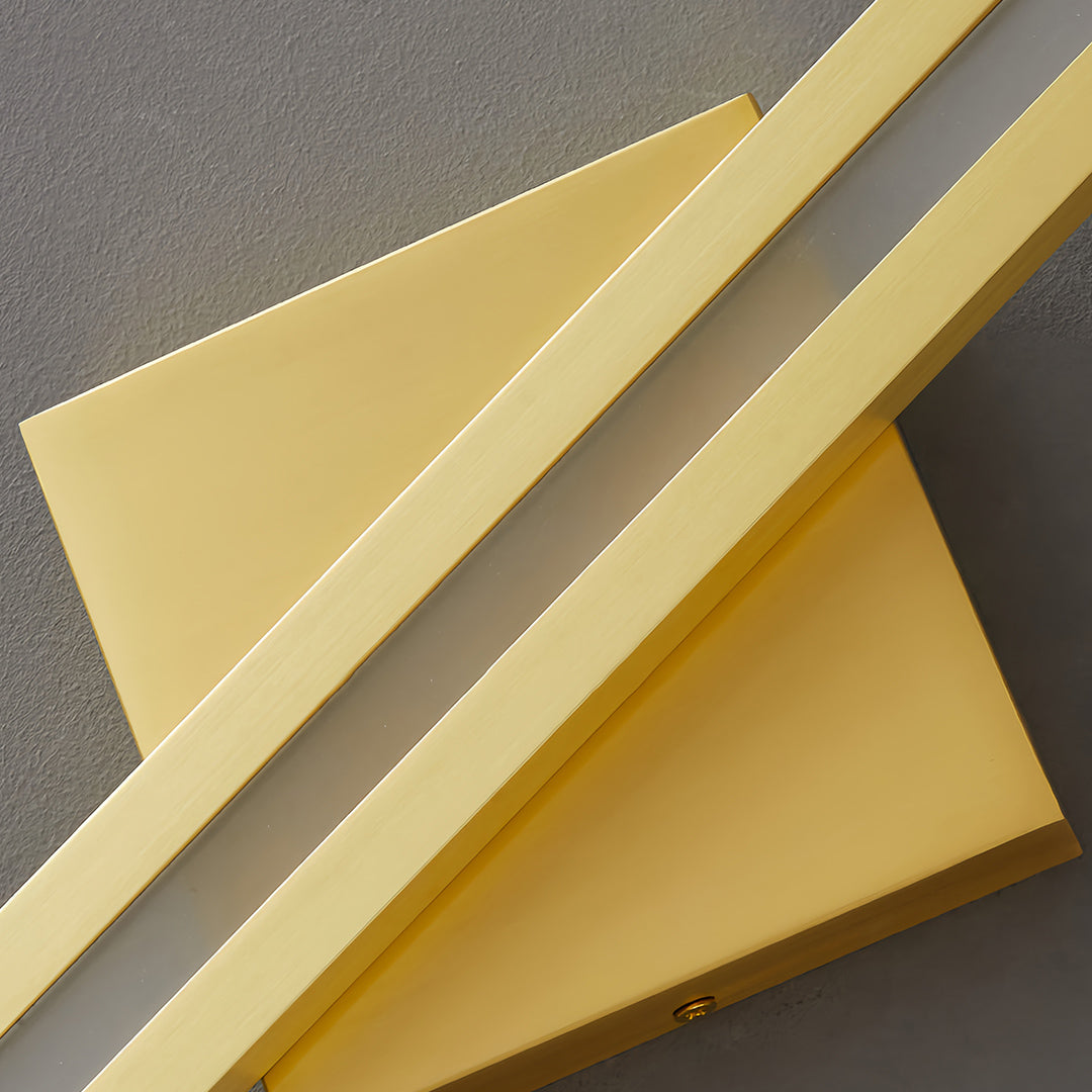 Geometric Diamond Linear Wall Sconce — Copper & Acrylic, 9W/10W/16W, 3-Step Dimming (3000K/4500K/6000K), Black/Gold Finish